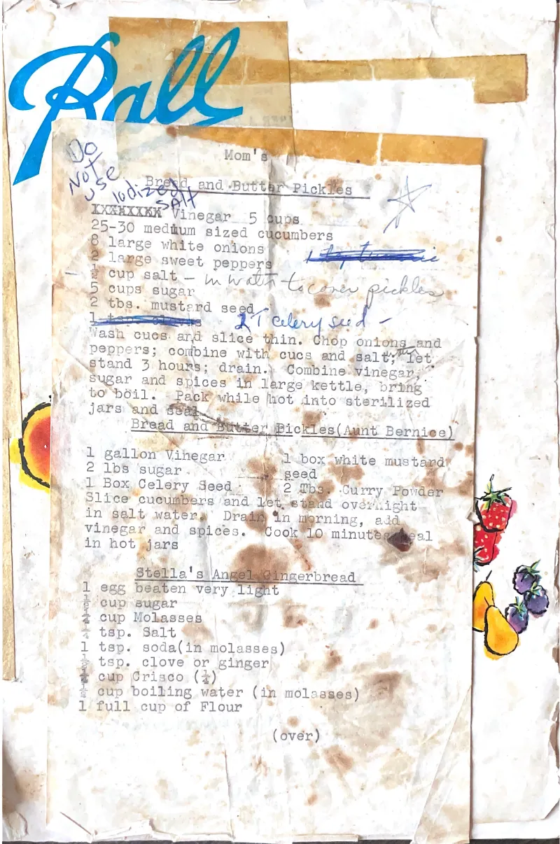 Family recipe examples