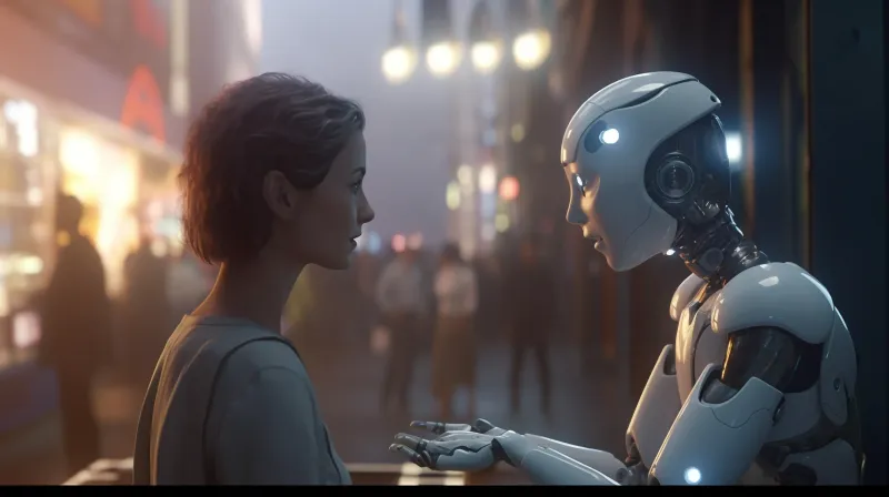 AI Helping Woman