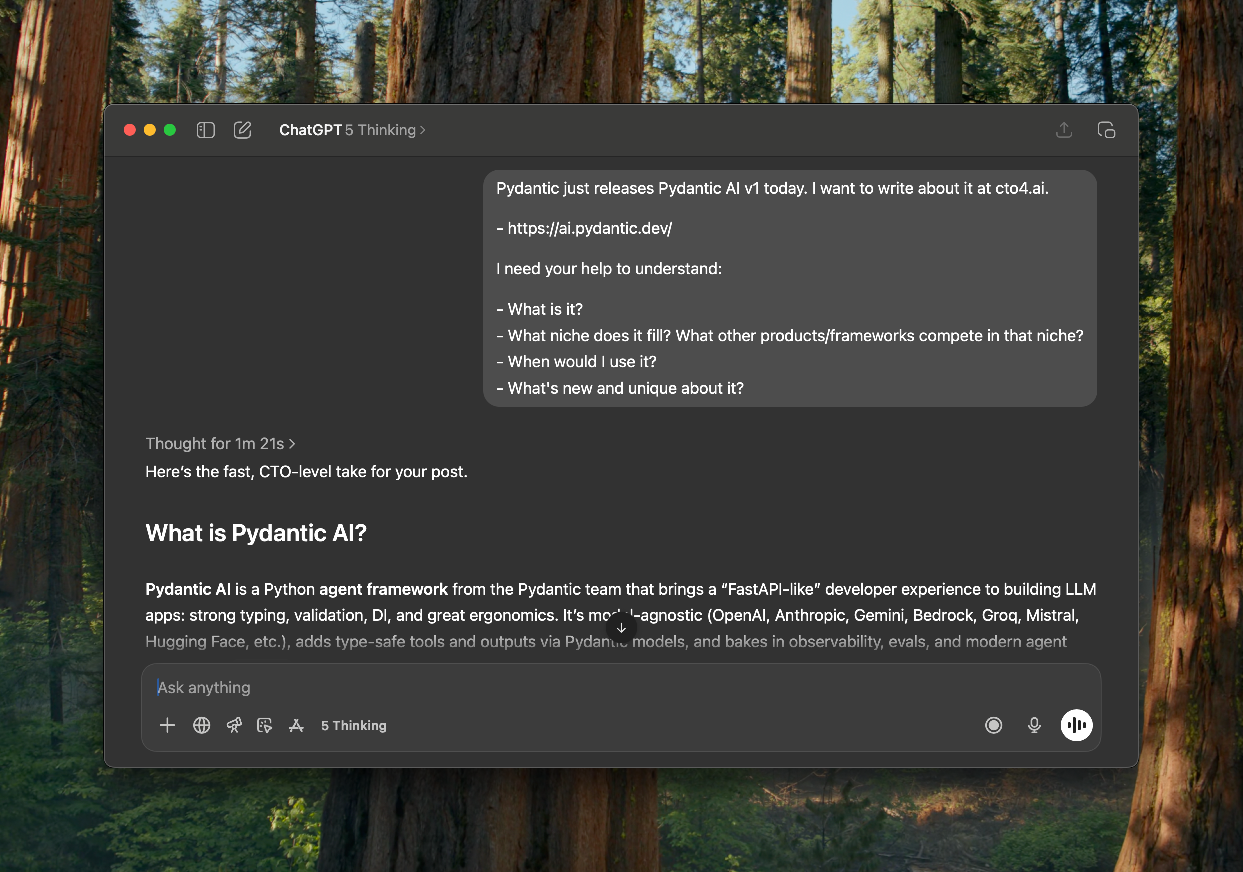 ChatGPT 5 Thinking Is So Damn Smart