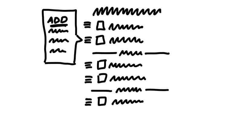 Fat marker sketch - broad strokes design approach