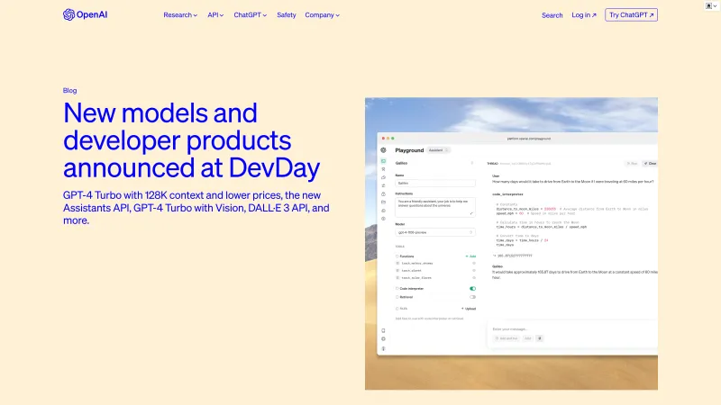 OpenAI DevDay announcement