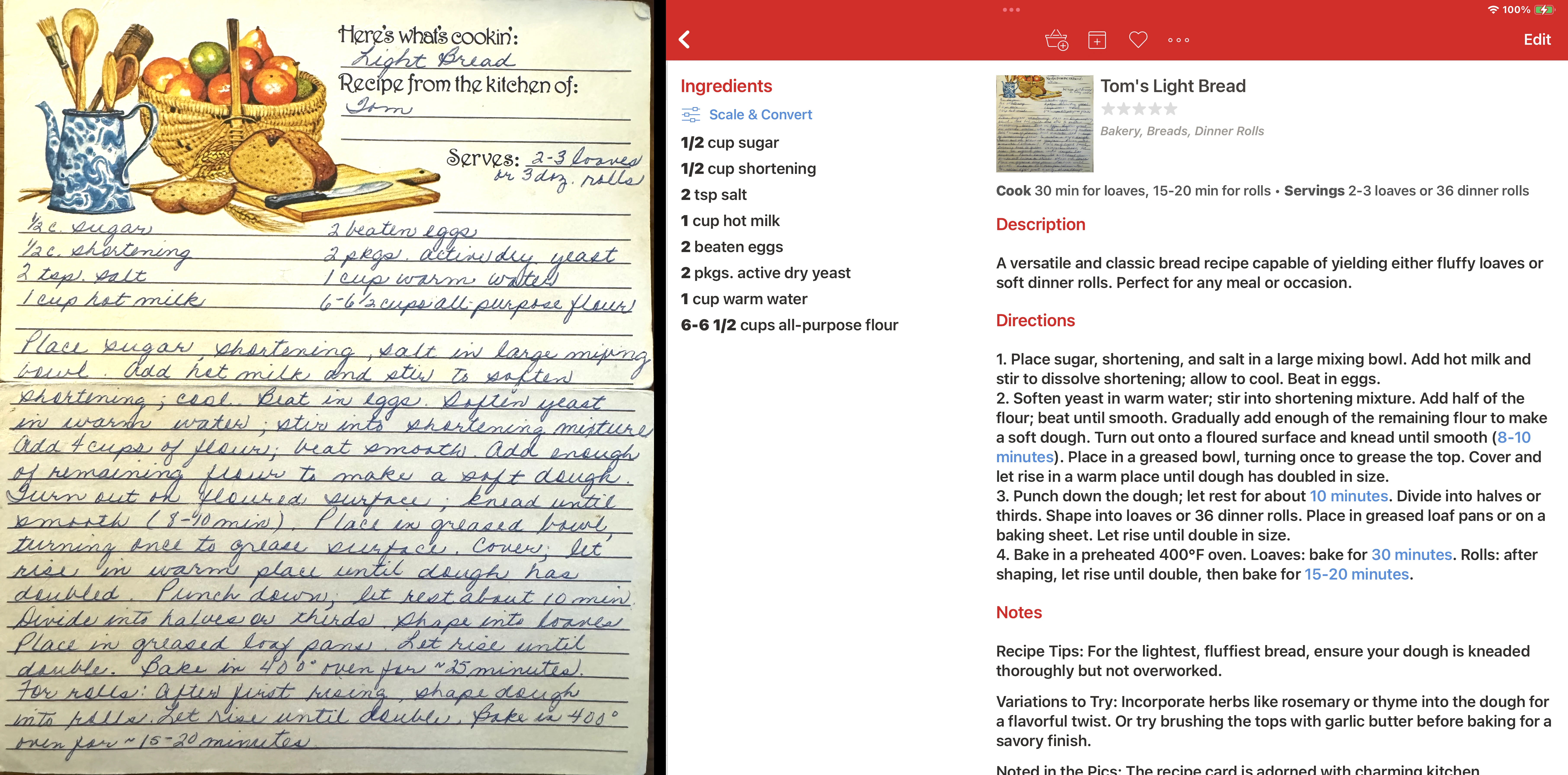 Using Multimodal AI to Capture and Enrich Heirloom Recipes